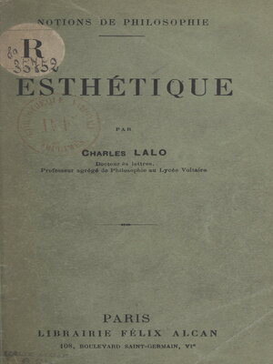cover image of Esthétique